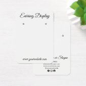 Moderne zwarte en witte aangepaste oorenkaart visitekaartje (Bureau)