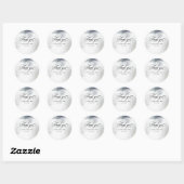 Moderne zwarte en witte Abstracte dank Ronde Sticker (Vel)