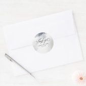 Moderne zwarte en witte Abstracte dank Ronde Sticker (Envelop)