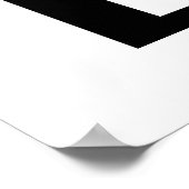 Moderne Zwarte en Witte Abstracte Geometrische Rec Poster (Hoek)