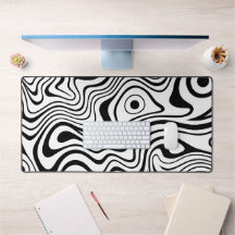 Moderne Zwarte en Witte Abstracte Golflijnen