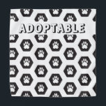 Moderne zwarte en witte adopteerbare adoptietablet bandana<br><div class="desc">Op zoek naar een stijlvolle en moderne manier om uw adopteerbare huisdieren te laten zien? NexoCats "adopteerbare" dierbananen zijn de perfecte oplossing! Met een gestroomlijnd en hedendaags zwart-wit design, zullen deze bandanieën de aandacht van potentiële gebruikers trekken. De opbrengst van de verkoop van deze bandieten gaat rechtstreeks naar de ondersteuning...</div>