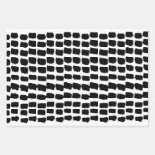 moderne zwarte en witte afdrukstijl inpakpapier vel (Voorkant 3)