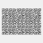 moderne zwarte en witte afdrukstijl inpakpapier vel (Voorkant 2)