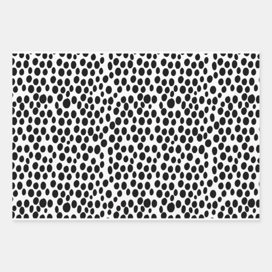 moderne zwarte en witte afdrukstijl inpakpapier vel (Voorkant 2)