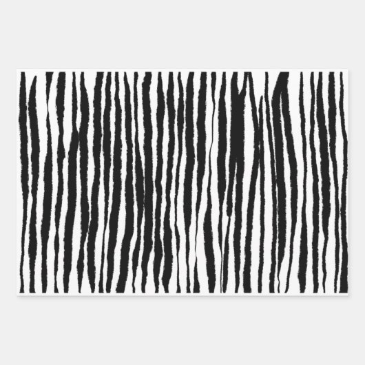 moderne zwarte en witte afdrukstijl inpakpapier vel (Voorkant)