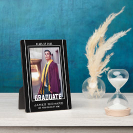 Moderne zwarte en witte Afstuderen foto-toetsenbor Fotoplaat