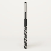 Moderne zwarte en witte bladluipaard Case-Mate iPhone case (Achterkant / rechts)