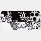 Moderne Zwarte en Witte Bloem iPhone 16 Pro Max Ho Case-Mate iPhone Case (Achterkant (horizontaal))