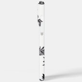 Moderne Zwarte en Witte Bloem iPhone 16 Pro Max Ho Case-Mate iPhone Case (Achterkant / Links)