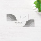 Moderne zwarte en witte Boho-draagkaart Mini Visitekaartjes (Bureau)