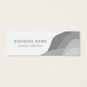 Moderne zwarte en witte Boho-draagkaart Mini Visitekaartjes (Achterkant)