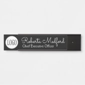 Moderne zwarte en witte Bord voor de naam van Logo Deurbordje (Voorkant)