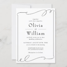 Moderne zwarte en witte bruiloft