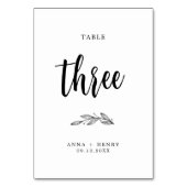 Moderne Zwarte en Witte Bruiloft Kaart (Achterkant)