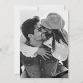 Moderne zwarte en witte bruiloft sparen de Datum Kaart (Achterkant)