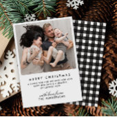 Moderne zwarte en witte buffels voor kerstfoto's feestdagenkaart