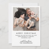 Moderne zwarte en witte buffels voor kerstfoto's feestdagenkaart (Voorkant)