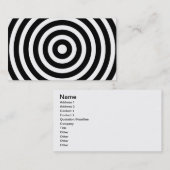 Moderne zwarte en witte cirkels visitekaartje (Voorkant / Achterkant)
