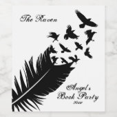 Moderne, zwarte en witte doezelaar wijn etiket (Enkel label)