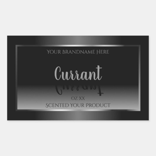 Moderne zwarte en witte etiketten van producten Zi (Voorkant)