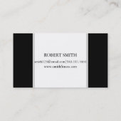 Moderne zwarte en witte fitness visitekaartje (Achterkant)