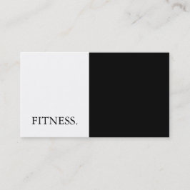 Moderne zwarte en witte fitness visitekaartje
