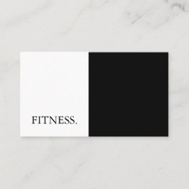 Moderne zwarte en witte fitness visitekaartje