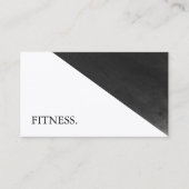 Moderne zwarte en witte fitness visitekaartje (Voorkant)