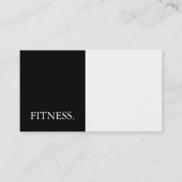 Moderne zwarte en witte fitness visitekaartje