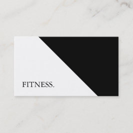 Moderne zwarte en witte fitness visitekaartje