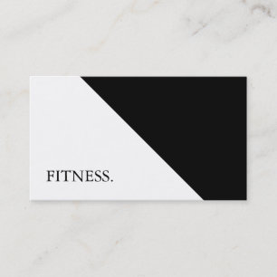Moderne zwarte en witte fitness visitekaartje