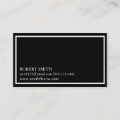 Moderne zwarte en witte fitness visitekaartje (Achterkant)