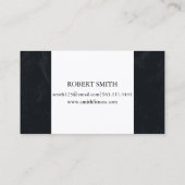 Moderne zwarte en witte fitness visitekaartje (Achterkant)