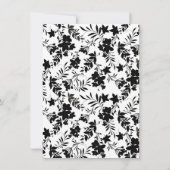 Moderne zwarte en witte flank bedankkaart (Achterkant)