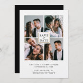 Moderne zwarte en witte foto Collage sparen de Dat (Voorkant / Achterkant)