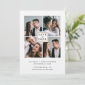 Moderne zwarte en witte foto Collage sparen de Dat (Staand voorkant)