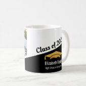 Moderne, zwarte en witte foto koffiemok (Voorkant rechts)