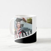 Moderne, zwarte en witte foto koffiemok (Voorkant links)