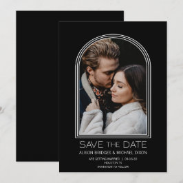 Moderne zwarte en witte foto Opslaan Datum Save The Date