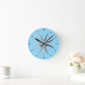 Moderne Zwarte en Witte Geometrische Tech Wandklok (Huis)