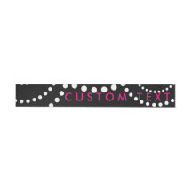 Moderne zwarte en witte gestippelde dot wrap-aroun