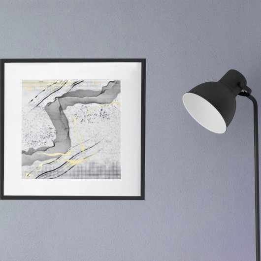 Moderne, zwarte en witte goudfolie-minimalistische folie afdrukken