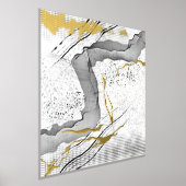 Moderne, zwarte en witte goudfolie-minimalistische folie afdrukken (Laagn)