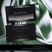 Moderne zwarte en witte gradiënt blauw Lijst elega Visitekaartje