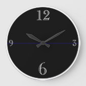 Moderne zwarte en witte grote klok (Voorkant)