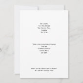 Moderne zwarte en witte handgeschreven bruiloft kaart (Achterkant)