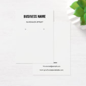 Moderne zwarte en witte juwelen oorkaart visitekaartje (Bureau)