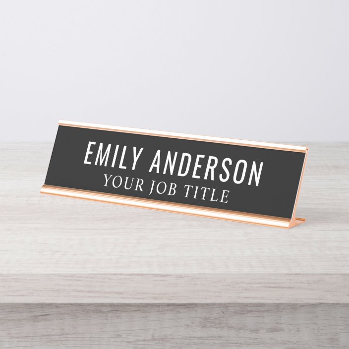 moderne-zwarte-en-witte-kantoor-bureau-naambordje-zazzle-nl