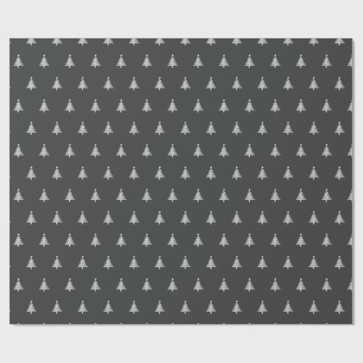 Moderne zwarte en witte kerst cadeaupapier (Vlak)